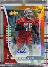 2019 PANINI ABSOLUTE DEVIN WHITE ROOKIE, #190, AUTO, ORANGE SERIAL #18/50, BUCS