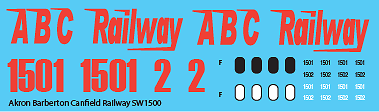 N Scale - ABC Railway Switchers (1994+) Decal Set
