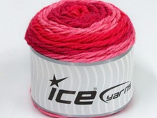 2-Skein Lot Cakes Yarn Light Acrylic 2x140g/225m Pink Shades