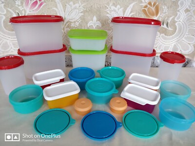 T42 Set Tupperware NEU 18 Stück Muti Purpose Kühlschrank Gefrierschrank Brotdose