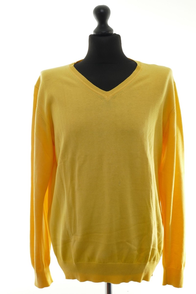 Montego Herren Pulli Pullover XL gelb Farbverlauf V-Ausschnitt
