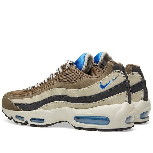 Size 11.5 Men Air Max 95 NikeShoes 609048 203 Brown Tan Black Blue - Picture 3 of 8