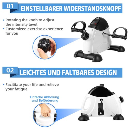 LCD Pedaltrainer Mini Heimtrainer Arm&Beintrainer Fitness Bike fahrrad Trimmrad, - Bild 23 von 53