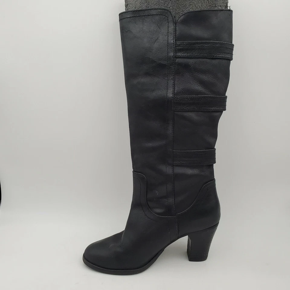 Matisse 黑色皮革及膝女式靴子 6 码环束带 — 第 4/4 张图片