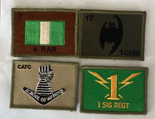 AUSTRALIAN ARMY 4 PATCHES VARIOUS REGIMENTS BATCH 70 - Picture 1 of 1