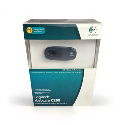 NEW & SEALED! NOS Logitech Webcam C260 Video Calling Recording Computer NIB!