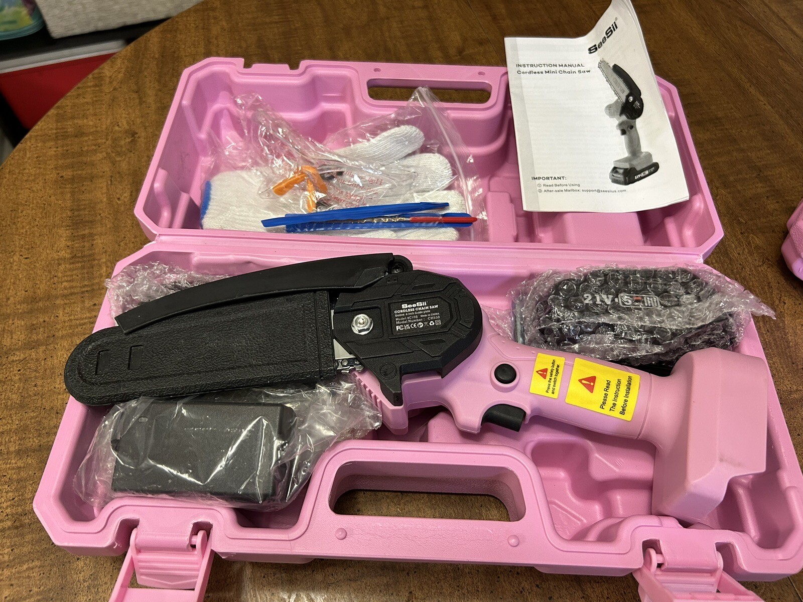 6" Mini Chainsaw Electric Handheld Cordless Portable Chainsaws Battery