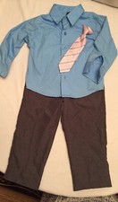 r-CLOTHES BOYS SZ 3 OUTFIT INCL SHIRT PANTS AND TIE DRESSY BY NAUTICA