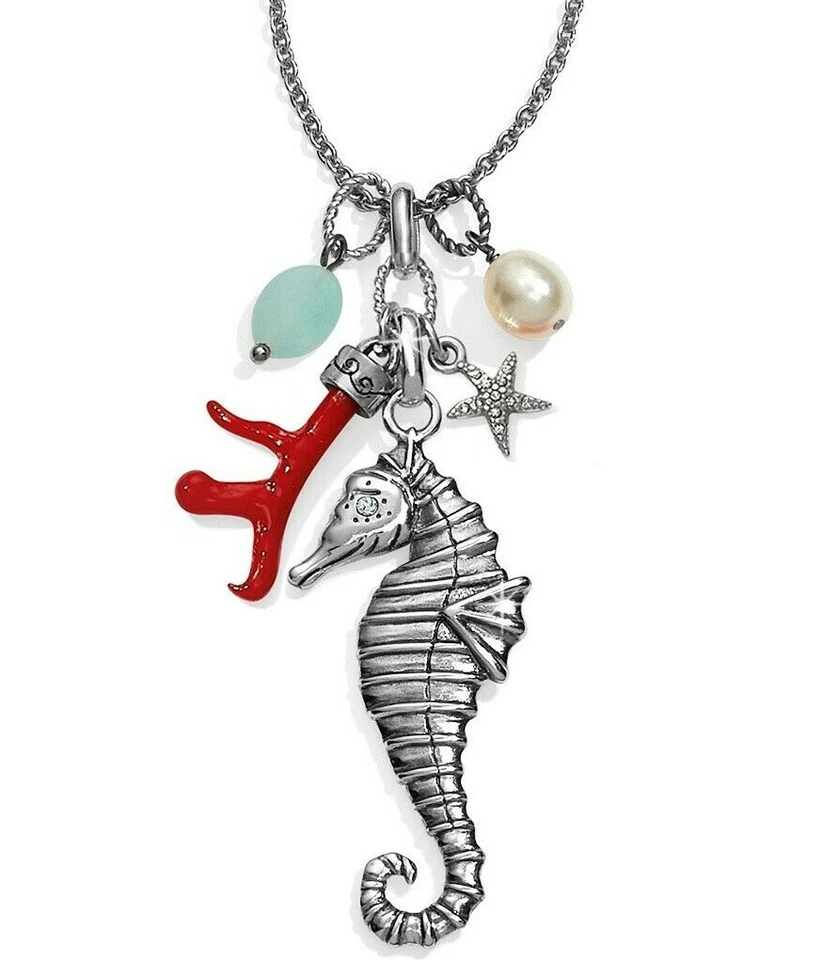 NWT Brighton UNDER THE SEA Seahorse Coral Starfish Convertible Necklace MSRP $98