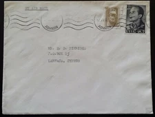 1958 ATHENS GREECE TO MR. Z. PIERIDES LARNACA CYPRUS POSTAL COVER