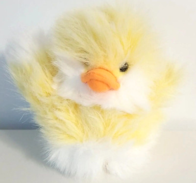 Easter Chick 6 Inch Plush Stuffed Animal White Yellow Fluffy Lovey