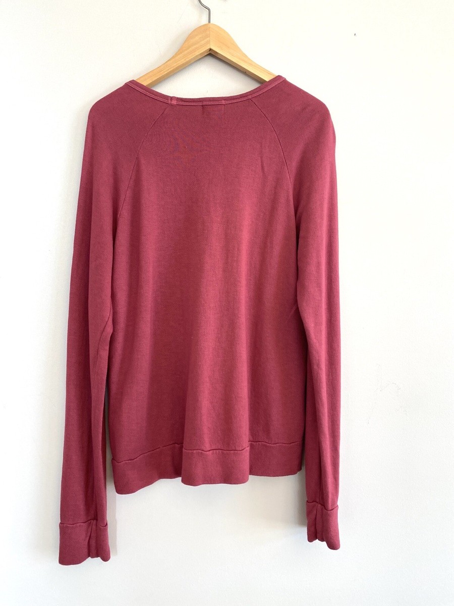 SUNDRY Women's Size 0 XS 'Loved' Maroon Pullover Lightweight Soft