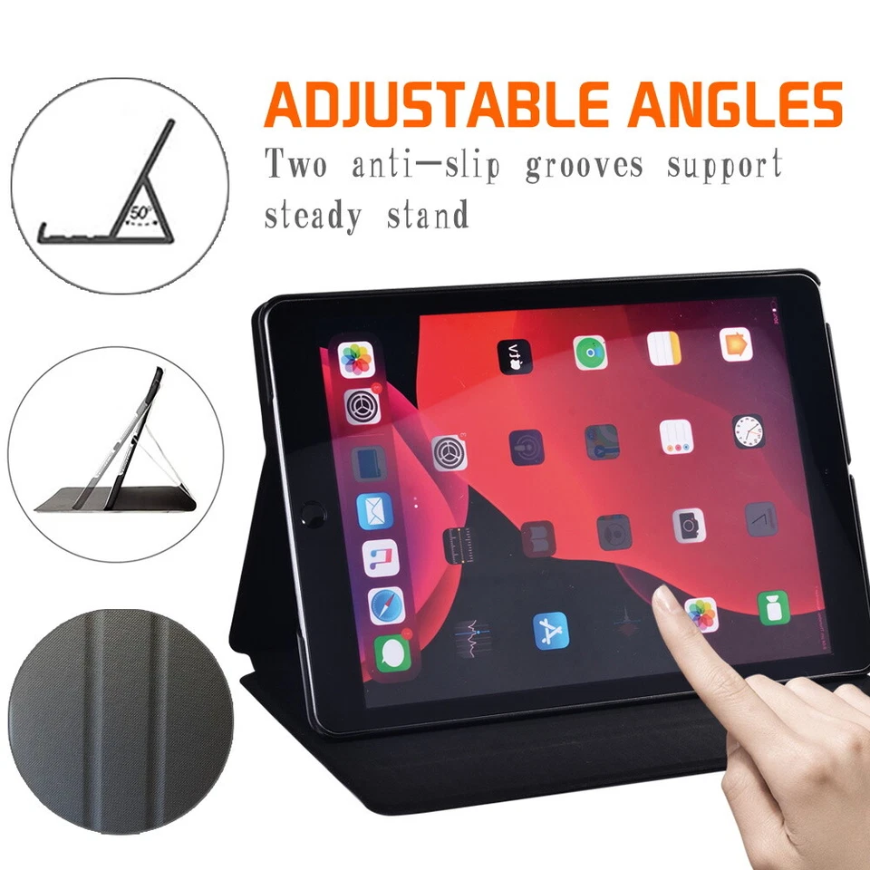 Leather Stand Cover Case+Bluetooth Keyboard For Apple iPad 23456789/Mini/Air/Pro - Image 3 of 4
