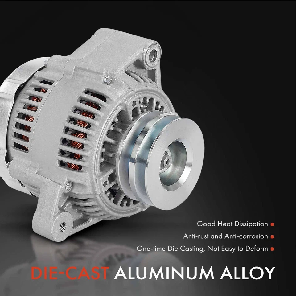 Alternador nuevo para Toyota Land Cruiser 1993-1997 Lexus LX450 80A 12V CW 2 ranuras Foto 4 de 4