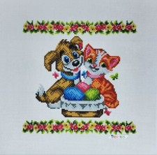 Easter Bead Embroidery Kit Needlepoint Baby Decorative Towel 9510