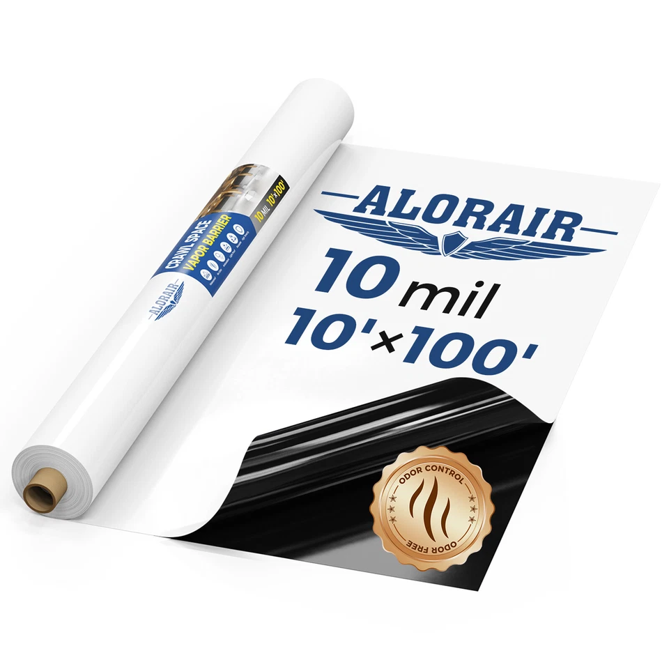 Alorair 10 mil 10'x100' Film Crawl Space Vapor Barrier Coverage 1000 sq.ft - Image 2 of 4