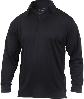 Black Moisture Wicking Tactical Performance Work Job Long Sleeve