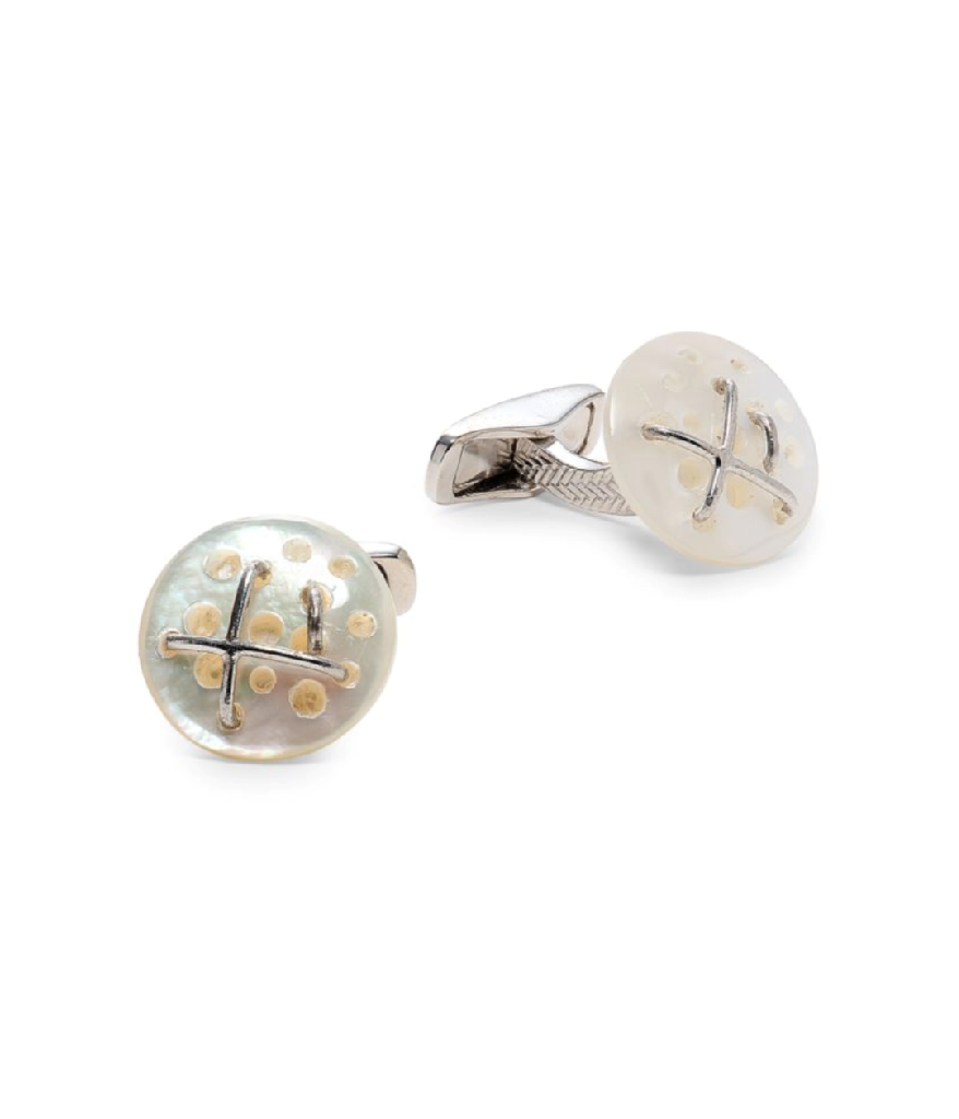 $574 Mens Ermenegildo Zegna Silver/Mother of Pearl Cufflinks | eBay