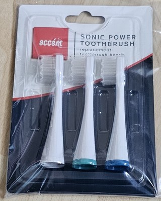 2 x 3er-Pack ACCENT SONIC POWER ERSATZZAHNBÜRSTENKÖPFE.