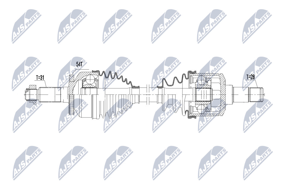 NPW-KA-378 NTY Drive Shaft for KIA