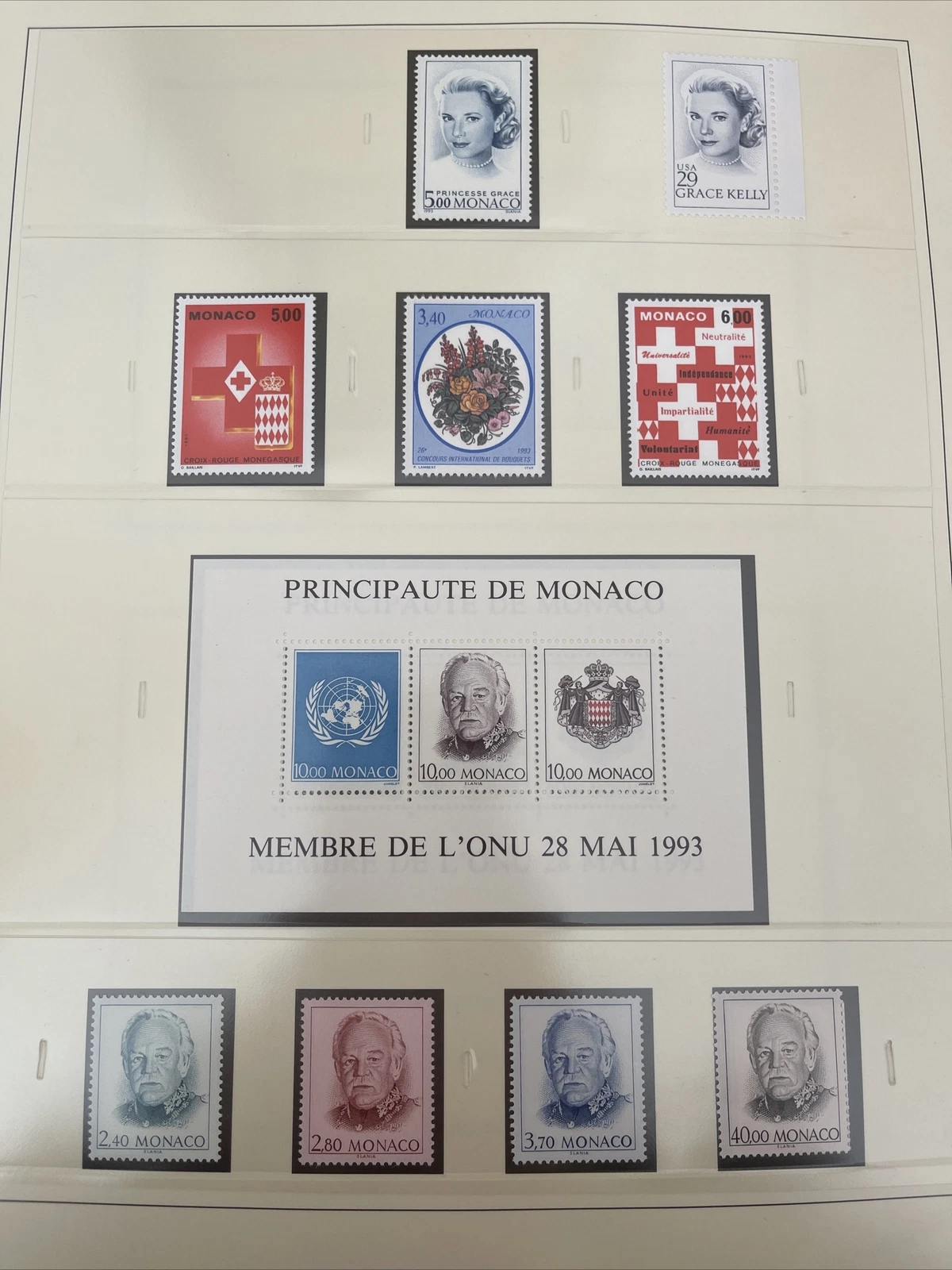 Timbres Monaco Neuf Lindner No.186 1993 Page 173
