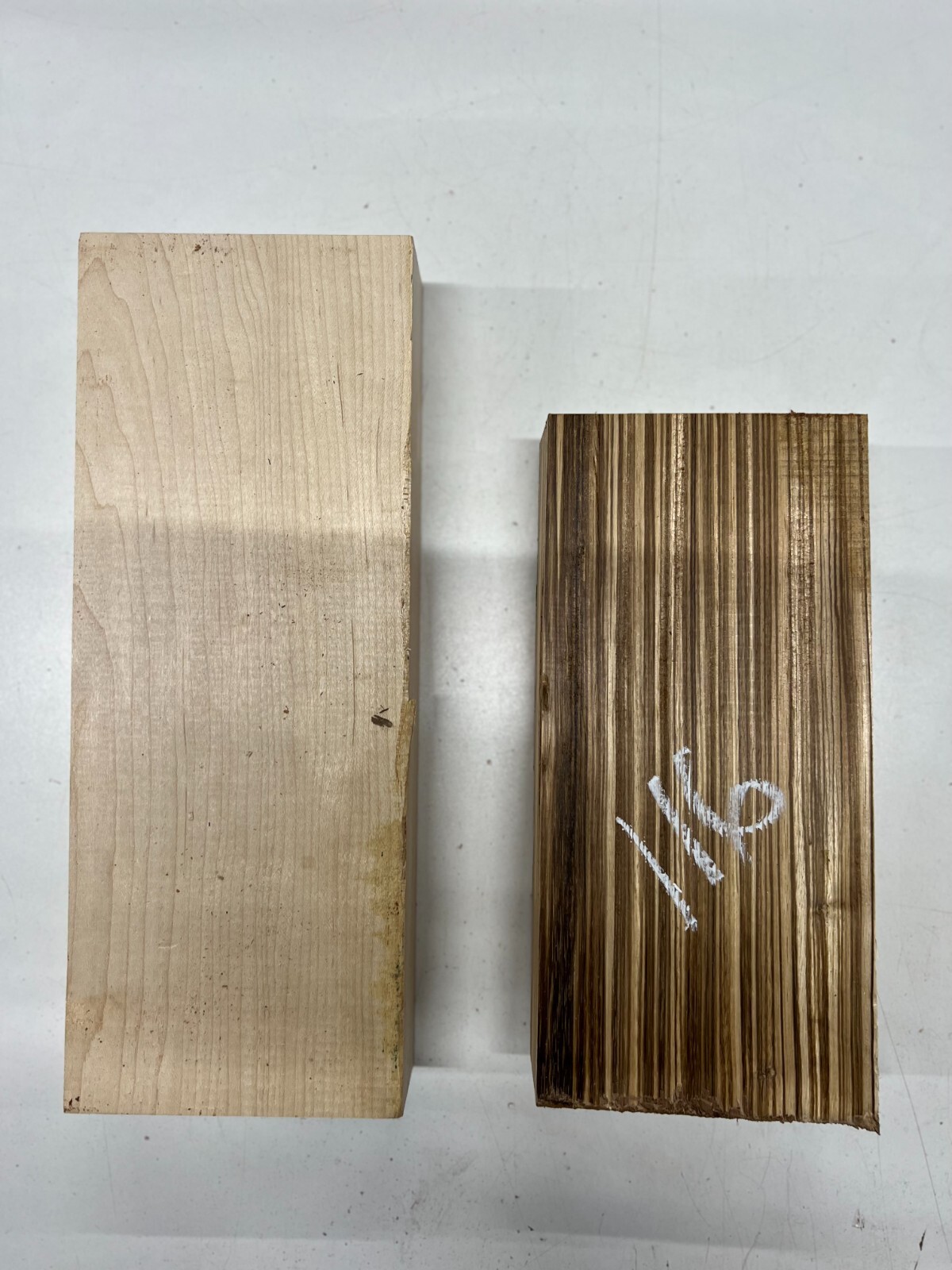 2 pack, Zebrawood + Hard Maple Lumber Board Wood Blanks Various Size