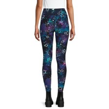 New No Boundaries Stars Sueded Ankle Leggings Juniors Women L,XL