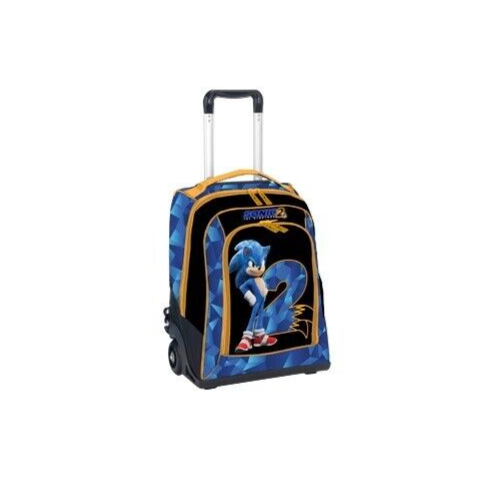 SONIC 2 Zaino Trolley Scuola Elementare Con Ruote E Maniglia Telescopica
