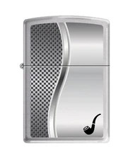 Zippo 8862, "Pipe Lighter" Brushed Chrome Finish Lighter, Pipe Insert (PL)