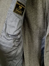 Vtg WALTER MORTON Gray Wool Flannel Blazer 38 Made USA Ivy Trad Jacket