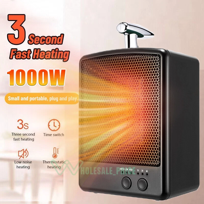 1000W Electric Space Heaters Room Portable Ceramic Small Heater