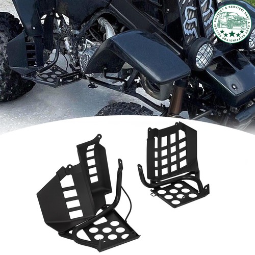 For YAMAHA BANSHEE HEEL GUARDS Pair Black Heel Guards Footrest Nerf