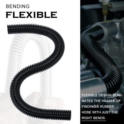 Unbranded Stainless Steel Car & Truck Engine Coolant Hoses Flexible Stainless Steel Radiator Hose Kit - 36 Inch Black - Easy Install With Caps Braided Water Hose With Caps - Foto 9