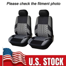 For Corolla For Prius Car Seat Covers 2-Seats Full Set Cushion Glay Black