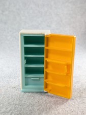 Vintage Fisher Price Dollhouse Kitchen Set Harvest Gold Orange Stove Sink Fridge