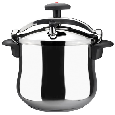 #ad Magefesa Star Belly Pressure Cooker 10.6 Qt 18 10 Stainless Steel Rounded $209.02
