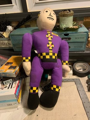 Tyco Crack Ups - 1992 - Crash Test Dummies Pull Apart Plush - Spin - Purple