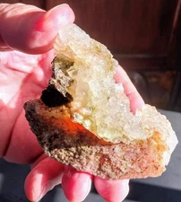 Vintage 1970s Deer Creek Arizona Fire Agate Quartz Crystal Rough 7.1 Ounces