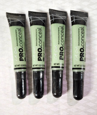 4 x L.A. Girl PRO Conceal HD High Definition Concealer ~ GC992 GREEN CORRECTOR