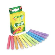 Crayola 510816 3 in. x 0.38 in. Diameter Chalk - 6 Assorted Colors 12/Box New