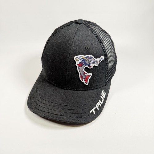 True Temper Sports Hat TRUE Fish Sturgeon Logo Black Mesh Trucker Snapback Cap