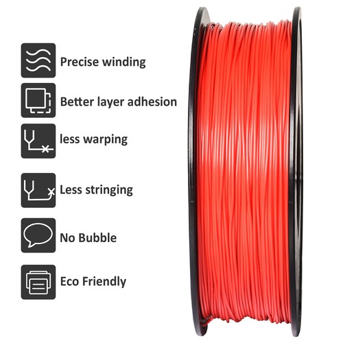 Geeetech 3D Drucker PLA Filament Rot 1.75mm 1Kg/roll Verbrauchsmaterial Neu DE - Bild 4 von 6