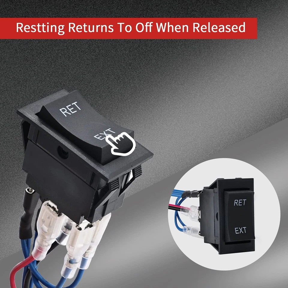 Momentary Switch Polarity Reverse 6 Pin (ON) Off (ON) RV Power Jack DPDT Rocker - Image 4 of 4