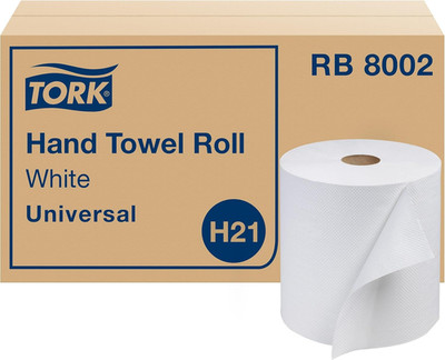 Tork Universal Hand Towel Roll White, Compatible with H21 Dispensers, 100% Recyc