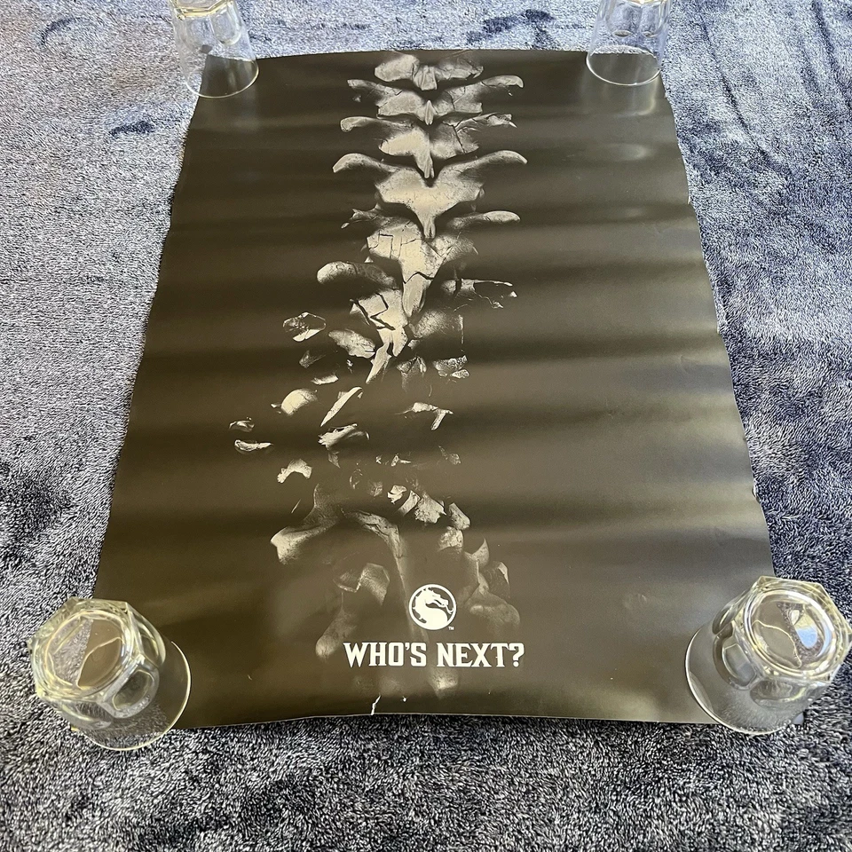 Póster promocional Mortal Kombat X 2015 GameStop Display "¿Quién es el próximo?" 24x18 RARO MKX Foto 2 de 4