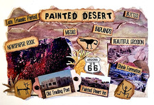 Painted Desert Badlands Arizona Route 66 Chinle Formation Handmade Ephemera OOAK