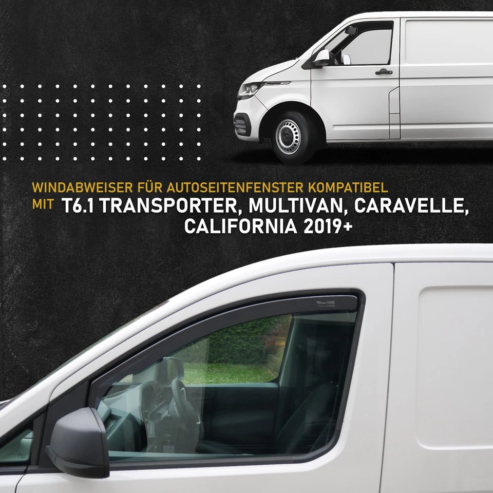 Deflector de viento ventana lateral delantera para VW Multivan 2019-2022 Foto 2 de 4