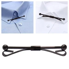 Classic Tie Clips Tie Collar Bar Pin Black for Gentlemen Shirt Suit Wedding
