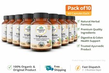 Organic India Triphala 60 Capsules Ayurvedic Digestive Gut Health Herbal 10 Pack
