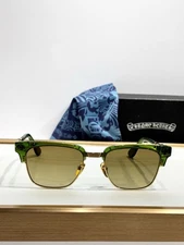 Chrome Hearts BONENNOISSEUR II Sunglasses – Green/Gold Frame – Tea Lenses – Size